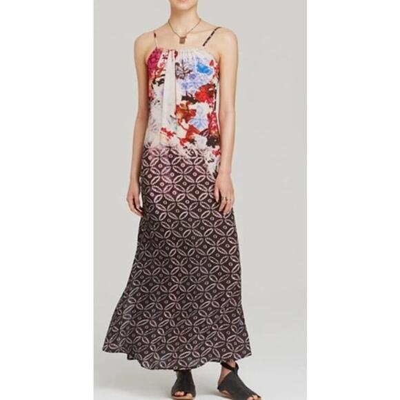 Free People Dresses & Skirts - Free People Hollywood Star Hobo Open Back Nomad Print Slip Maxi Size Small